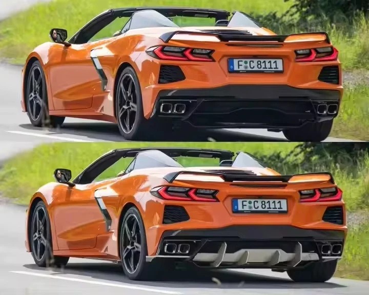 High Quality Fast Delivery Whole Sale Price Dry Carbon Fiber Rear Diffuser Rear Side Piece Body Kits for Corvette C8